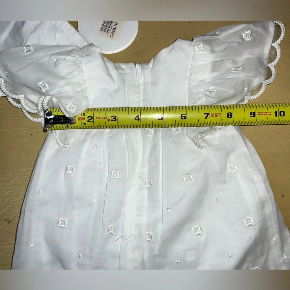 Chloé White Dress with Crystal Accents and Panty